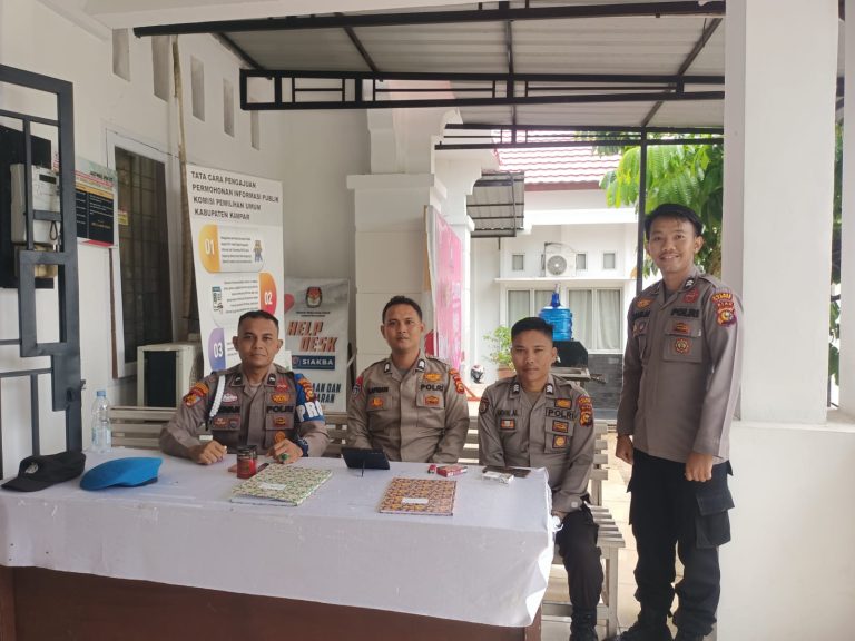 Polres Kampar Laksanakan Pengamanan di Kantor KPU Dan Bawaslu.